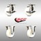Service Caster 3 Inch 316SS Nylon Wheel Swivel Top Plate Caster Brake 2 Rigid SCC, 2PK SCC-SS31620S314-NYS-TLB-2-R-2 - alternate 4